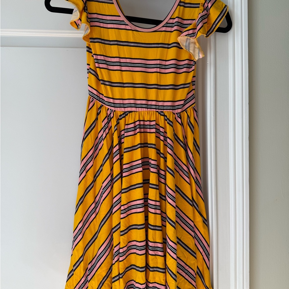 Dot Dot Smile Yellow and Pink Striped Dress
